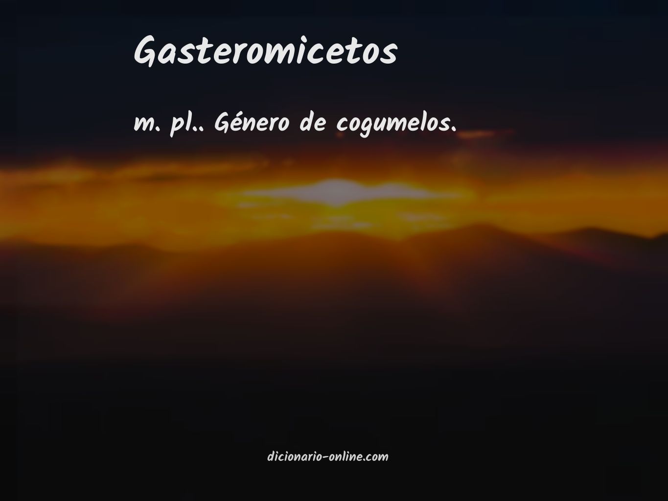 Significado de gasteromicetos