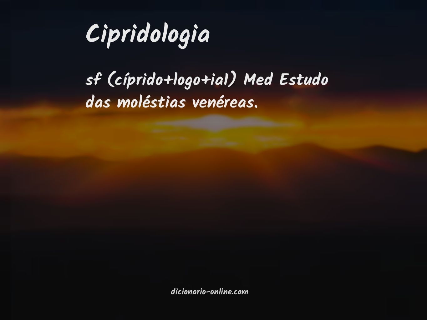 Significado de cipridologia