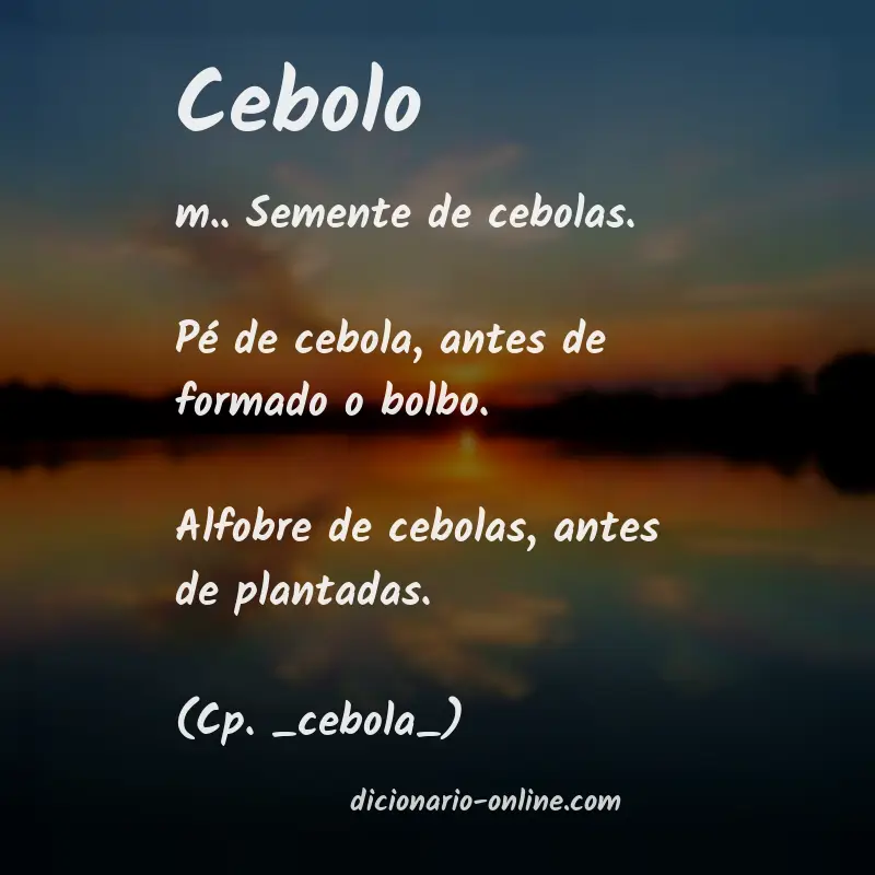 Significado de cebolo