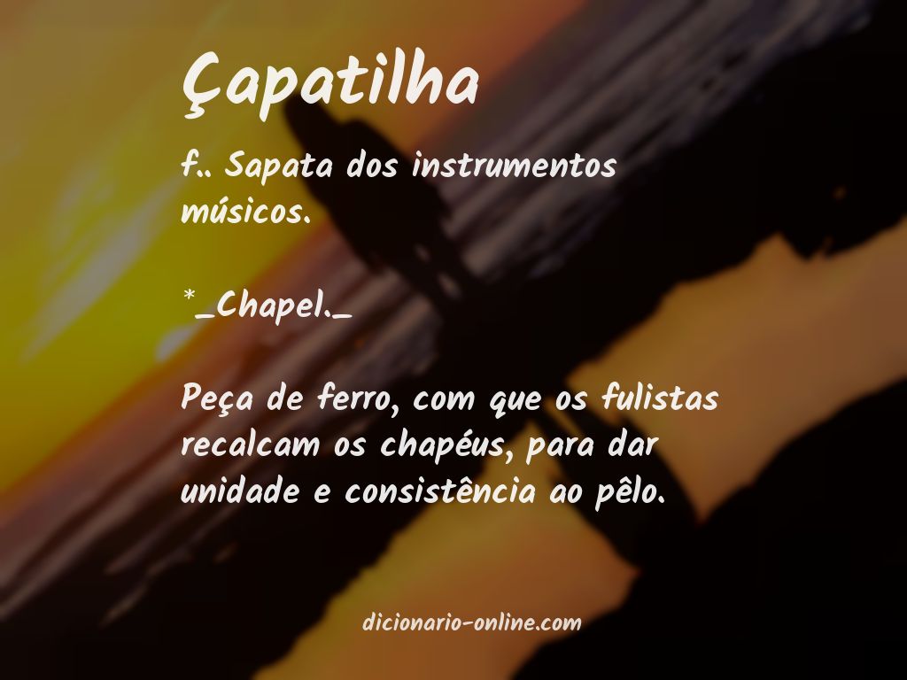 Significado de çapatilha