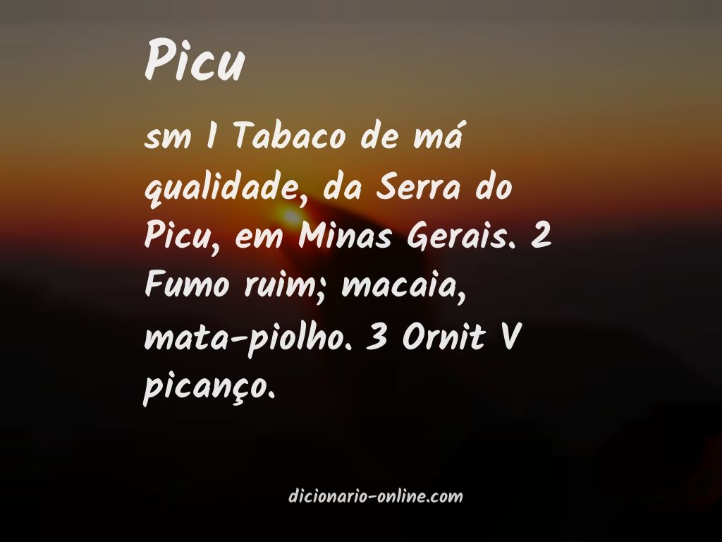 Significado de picu