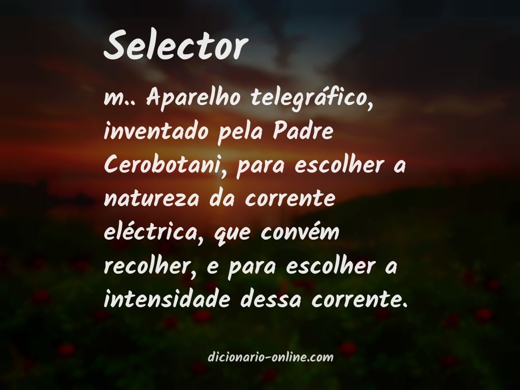 Significado de selector