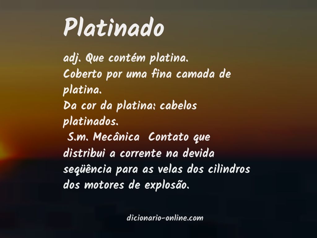 Significado de platinado