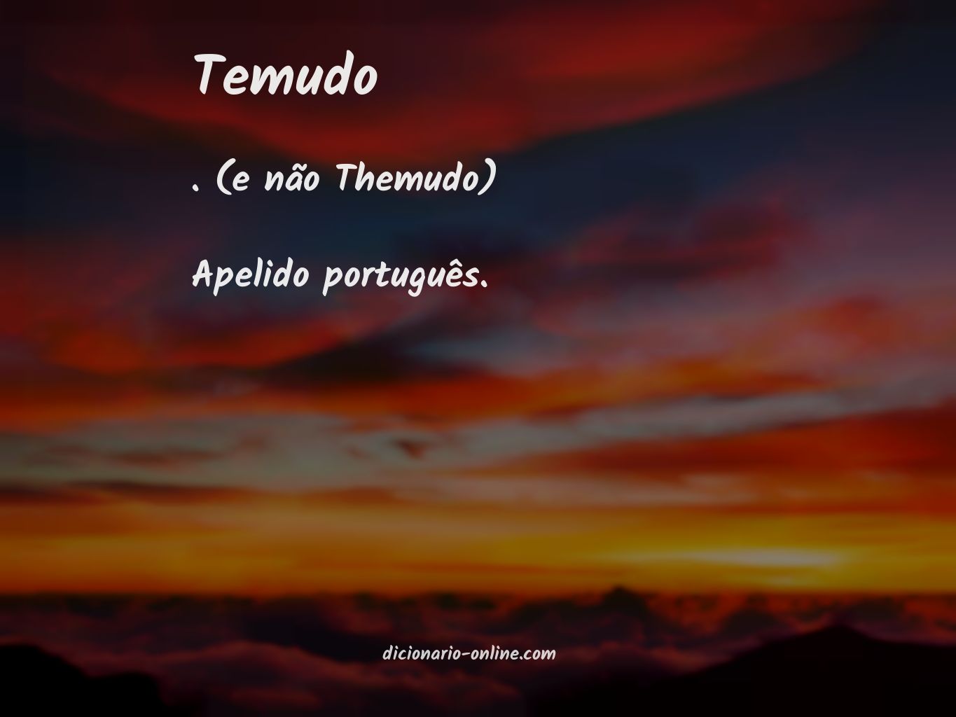 Significado de temudo