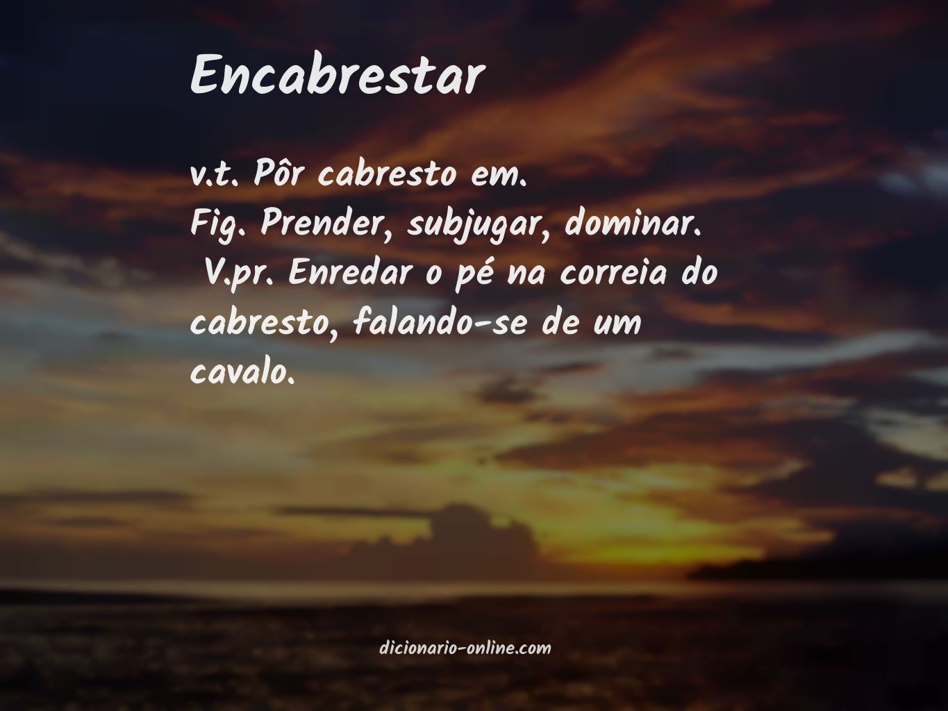 Significado de encabrestar