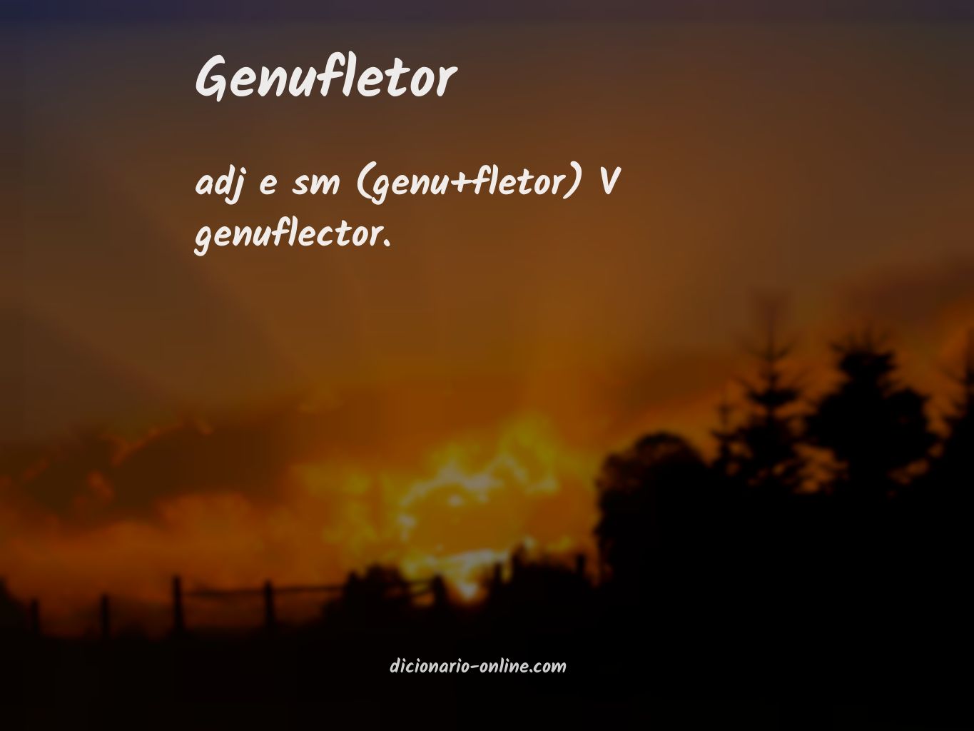 Significado de genufletor