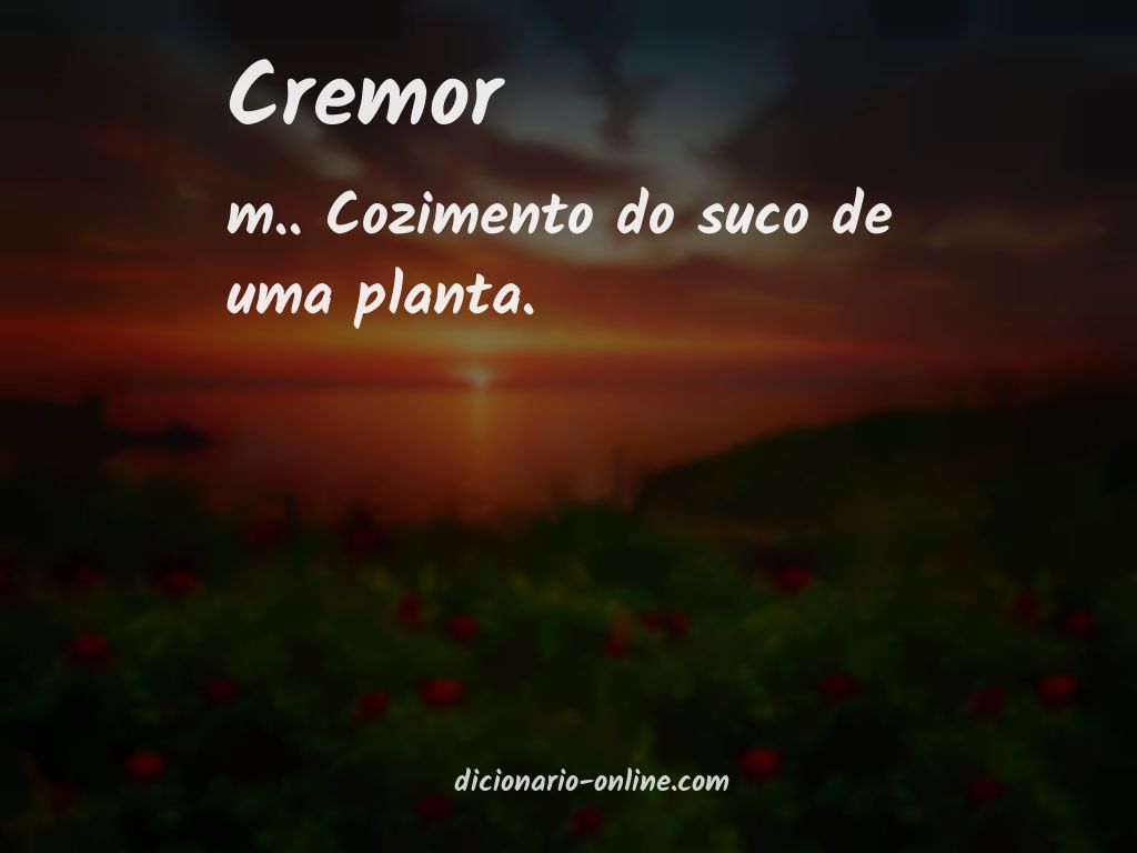 Significado de cremor