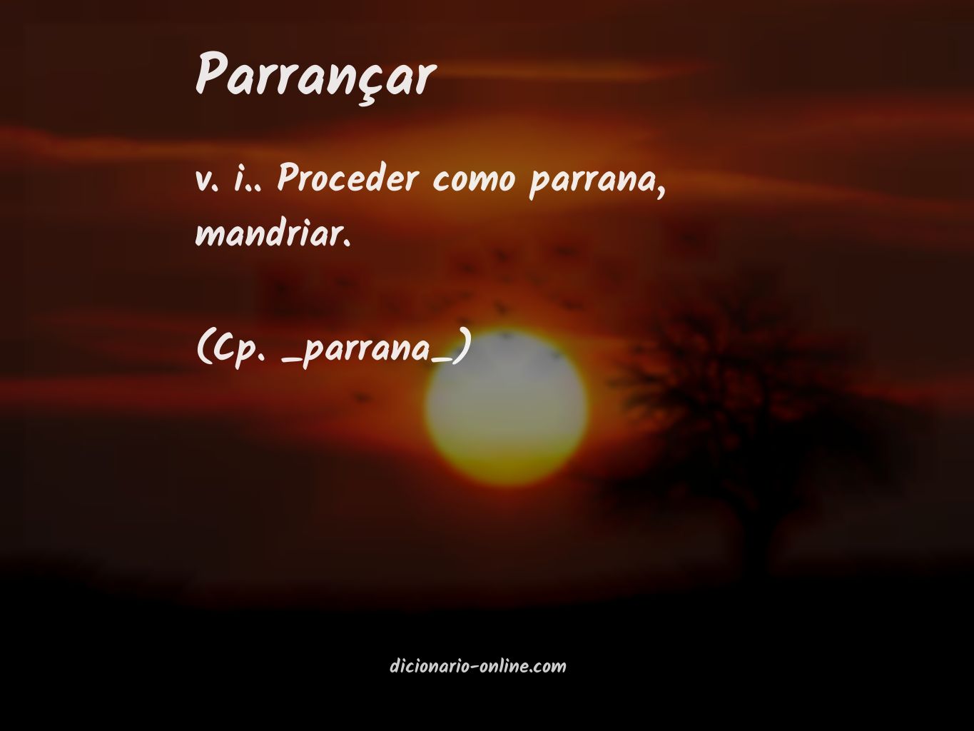 Significado de parrançar