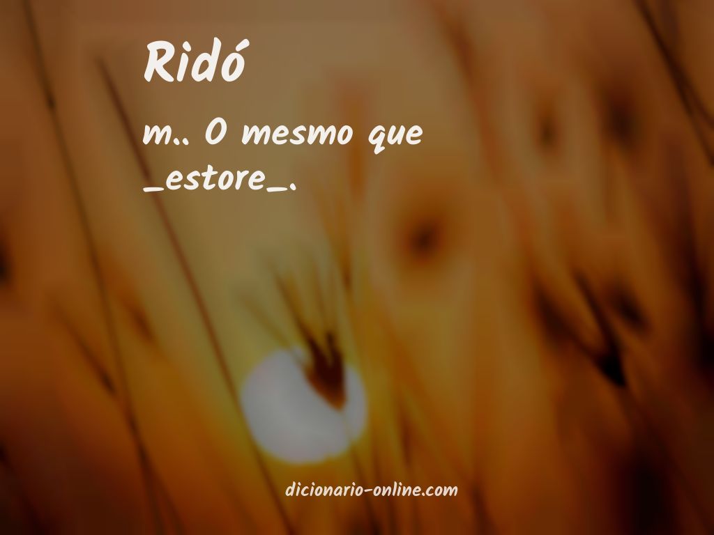 Significado de ridó