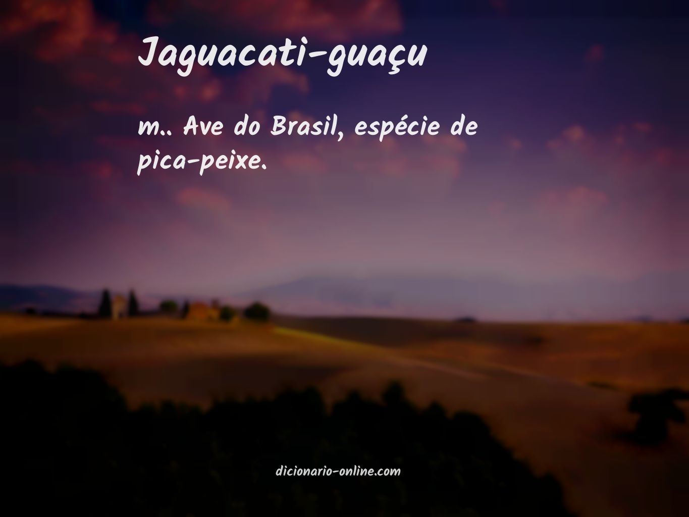 Significado de jaguacati-guaçu