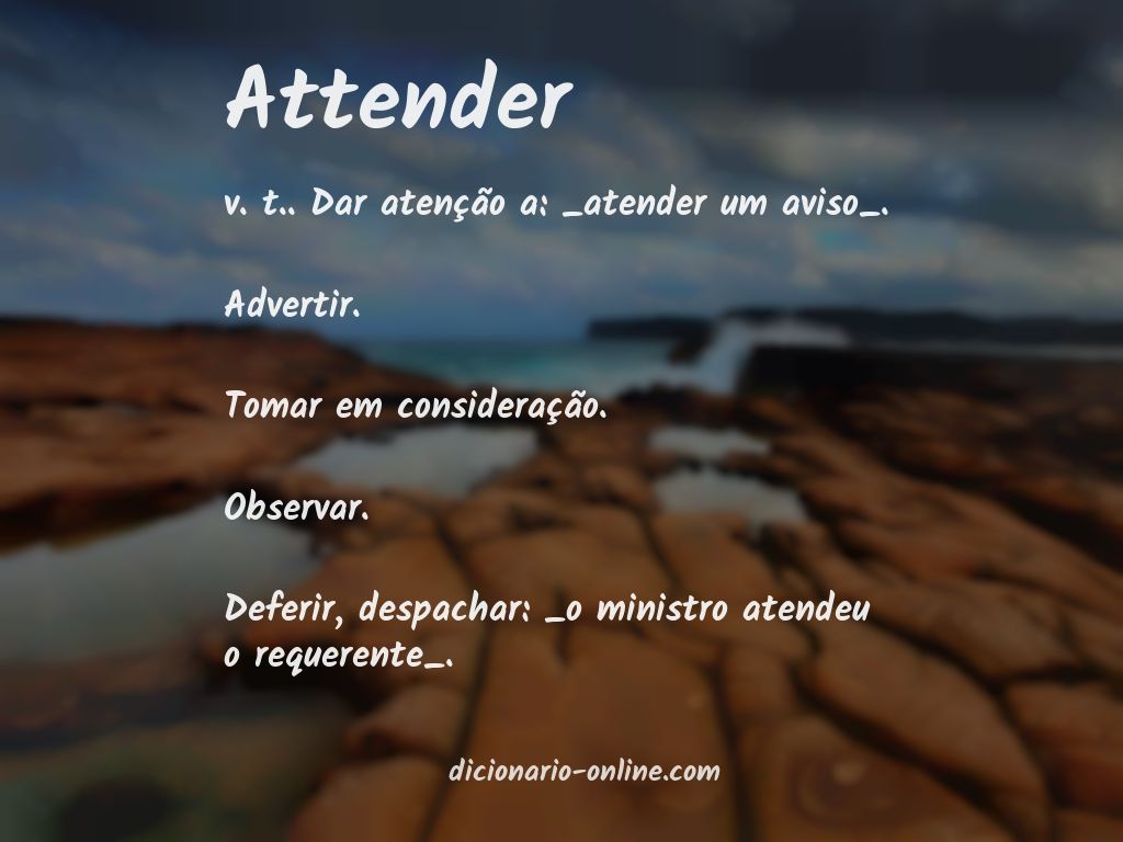 Significado de attender