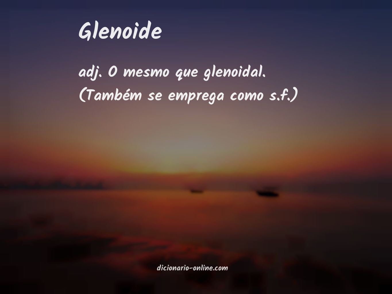 Significado de glenoide