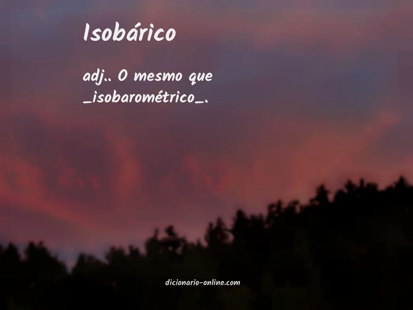 Significado de isobárico