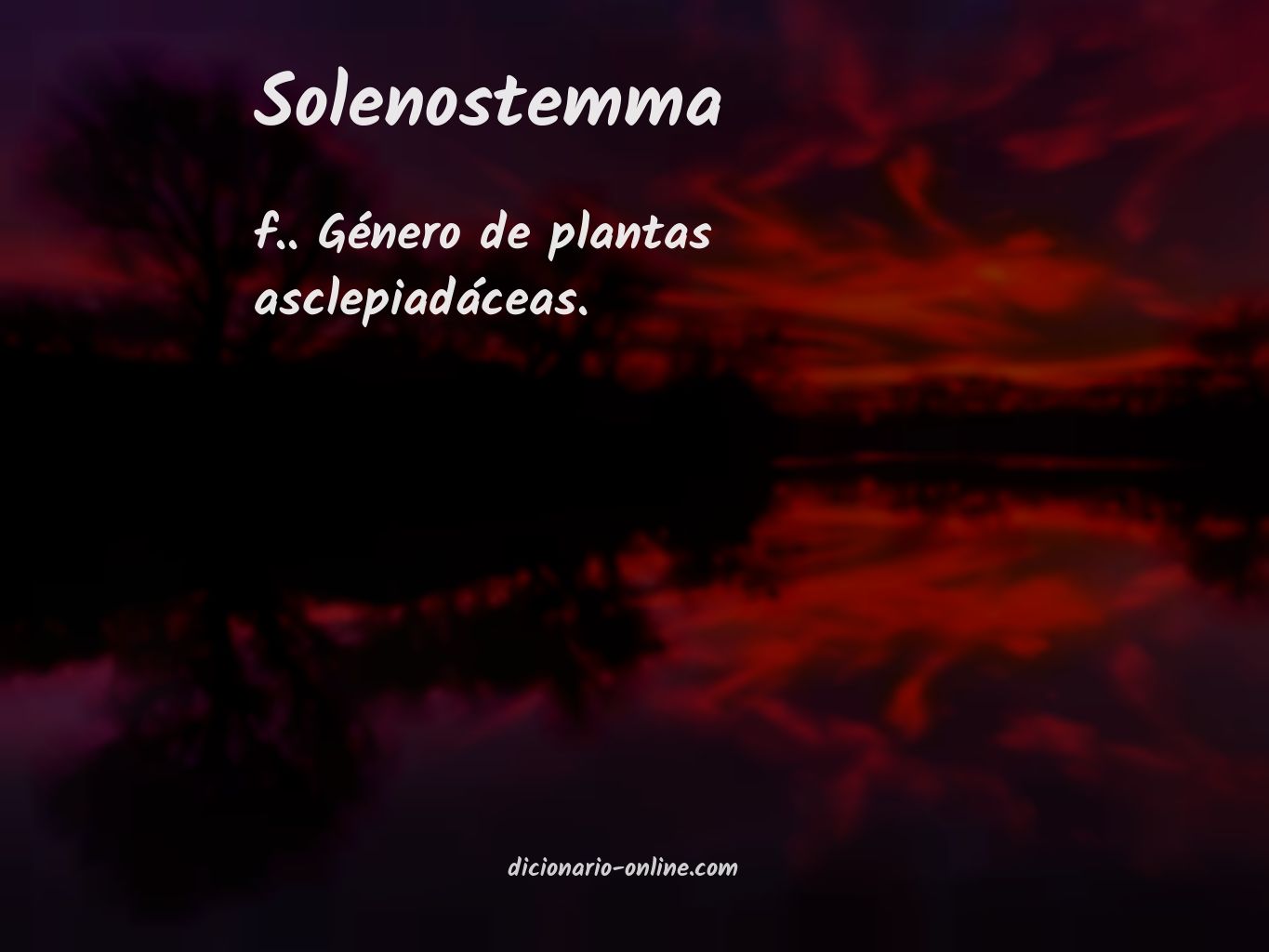 Significado de solenostemma