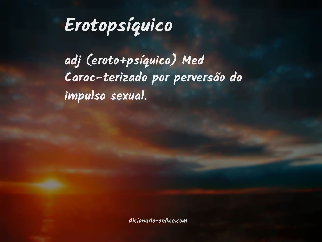 Significado de erotopsíquico