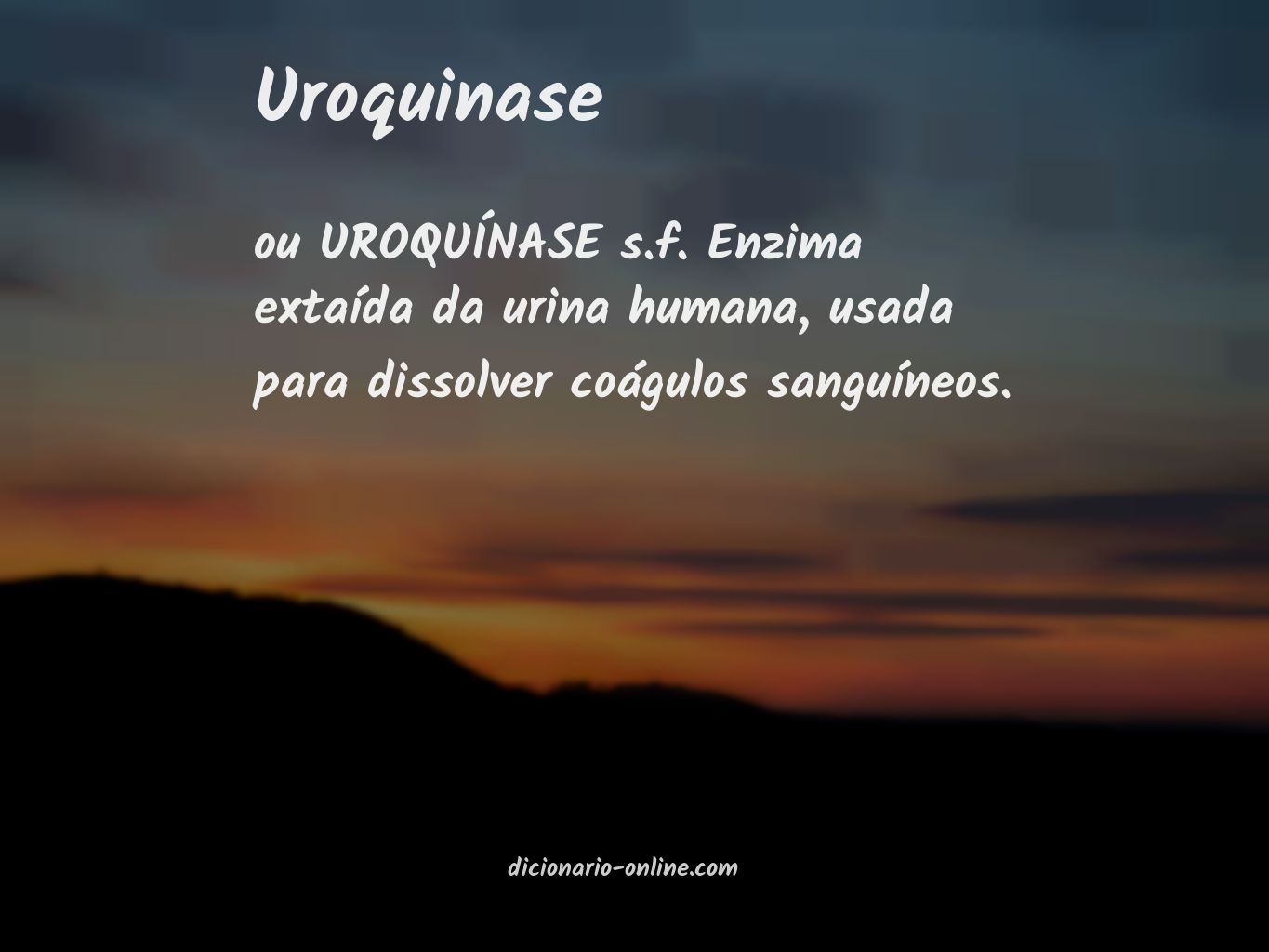 Significado de uroquinase