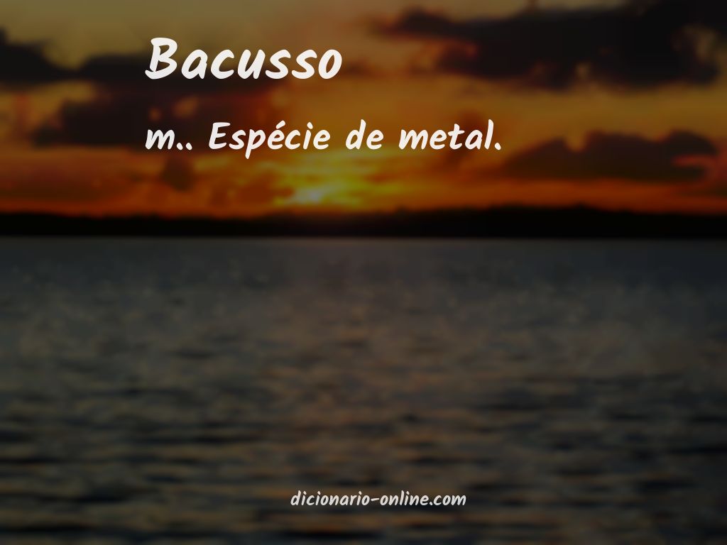 Significado de bacusso