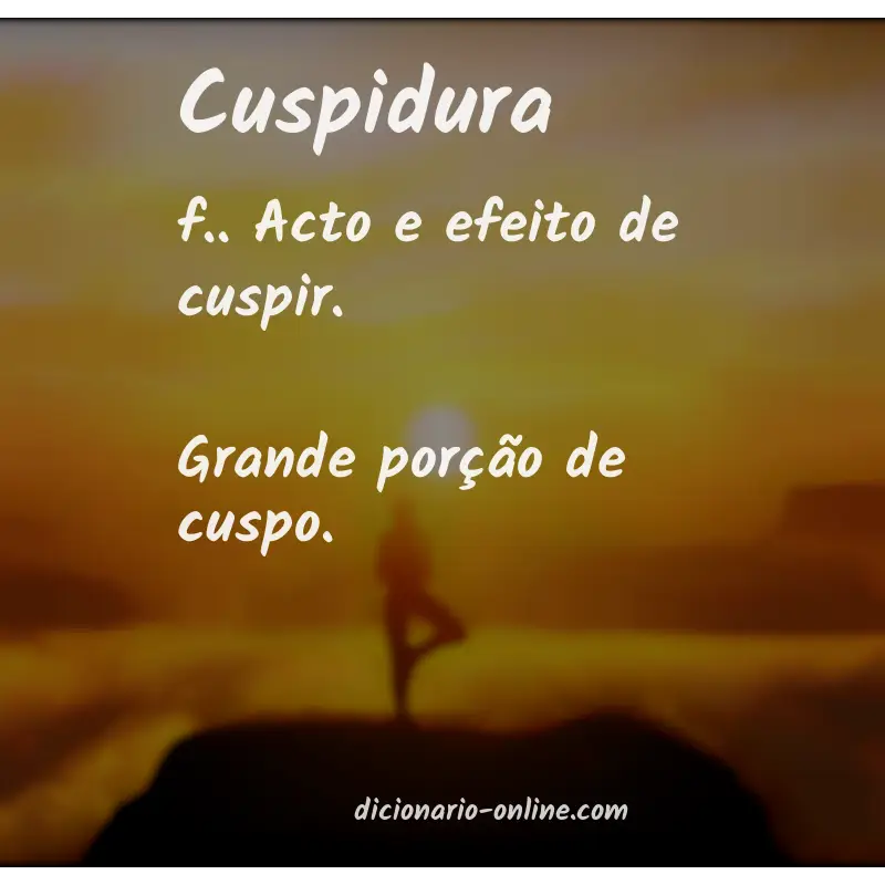 Significado de cuspidura