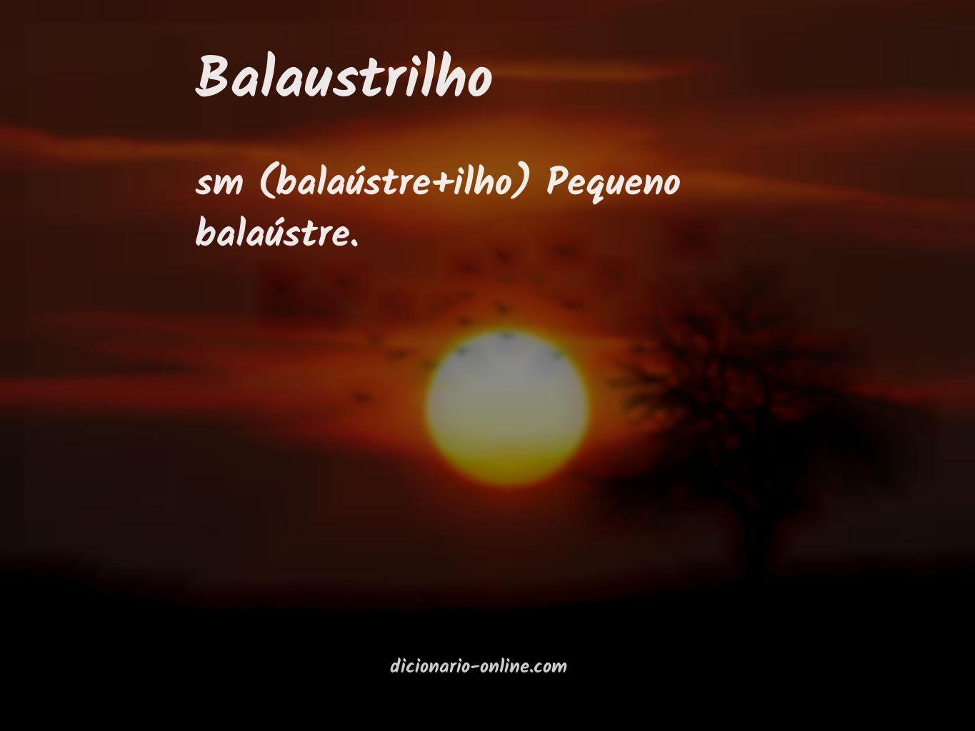 Significado de balaustrilho