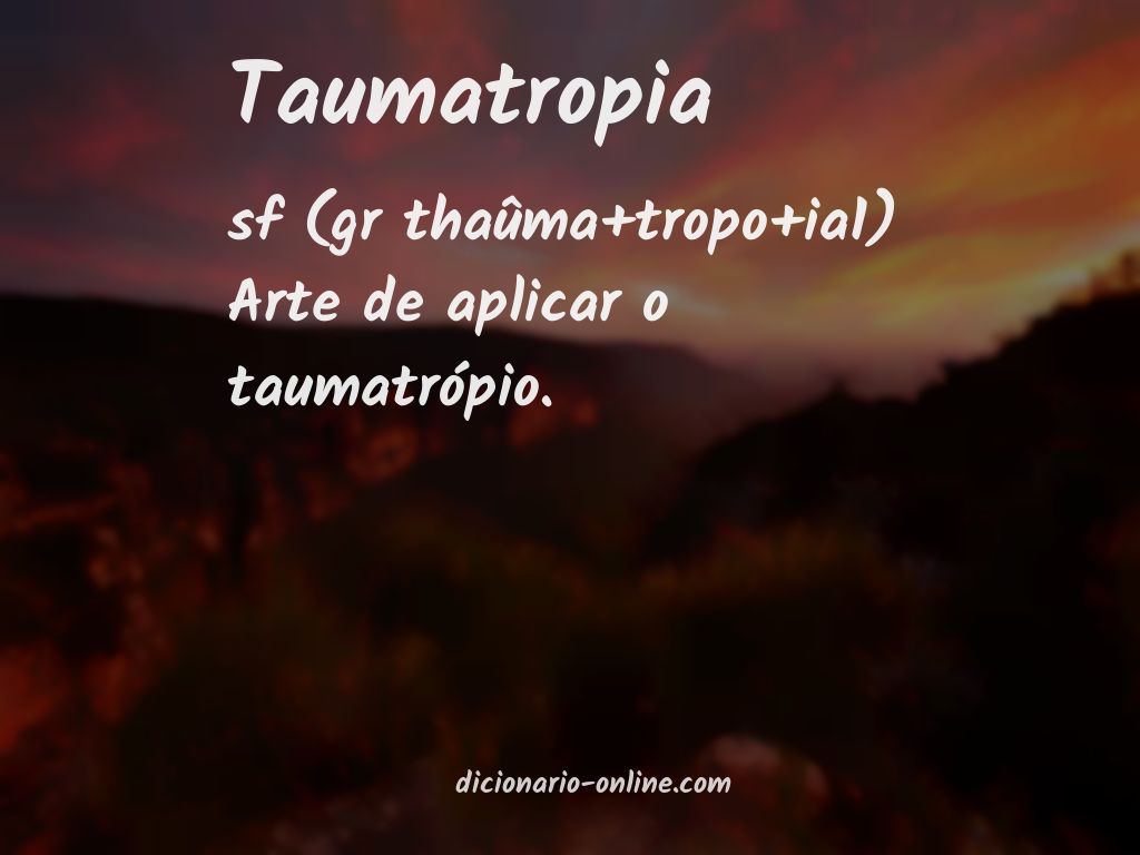 Significado de taumatropia