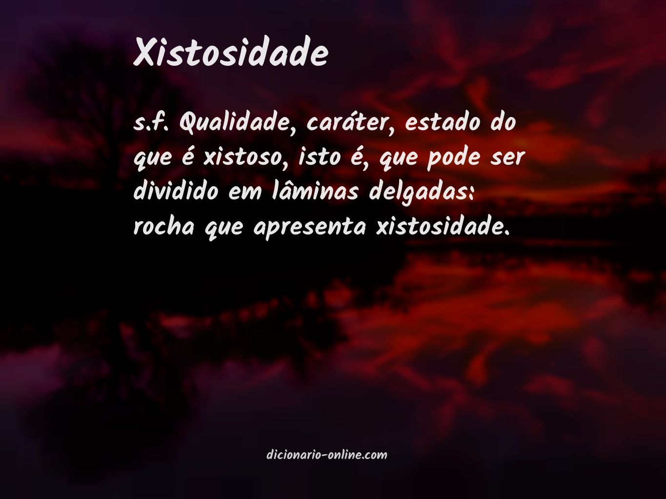 Significado de xistosidade