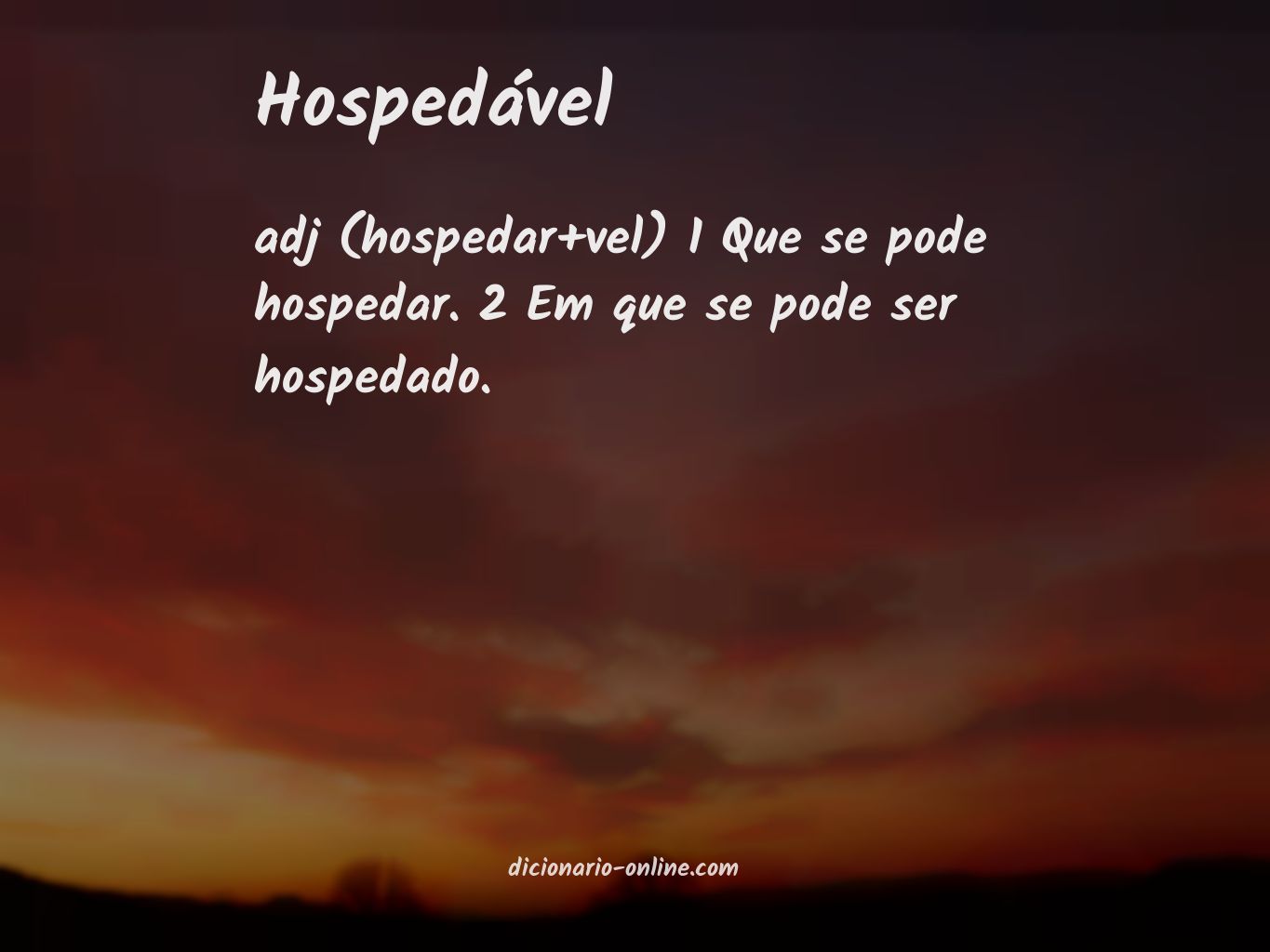 Significado de hospedável