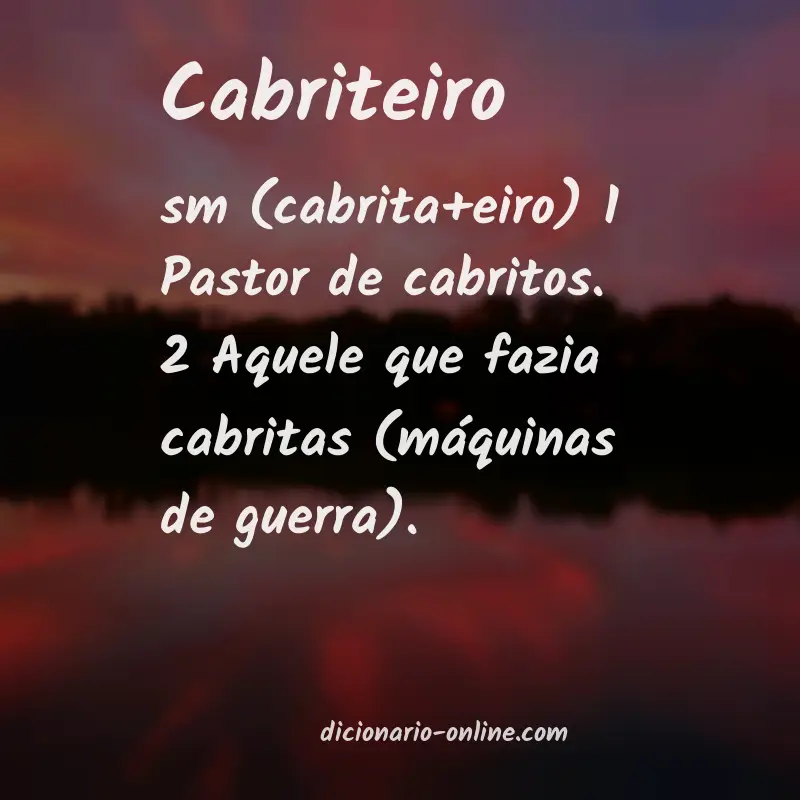 Significado de cabriteiro