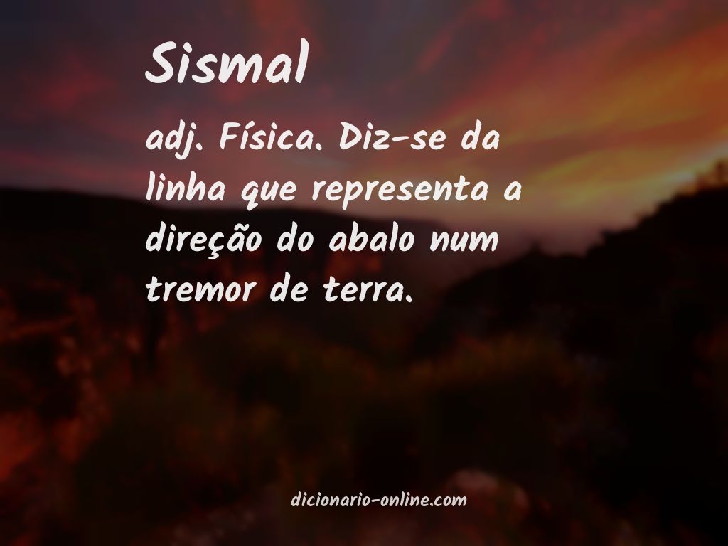 Significado de sismal