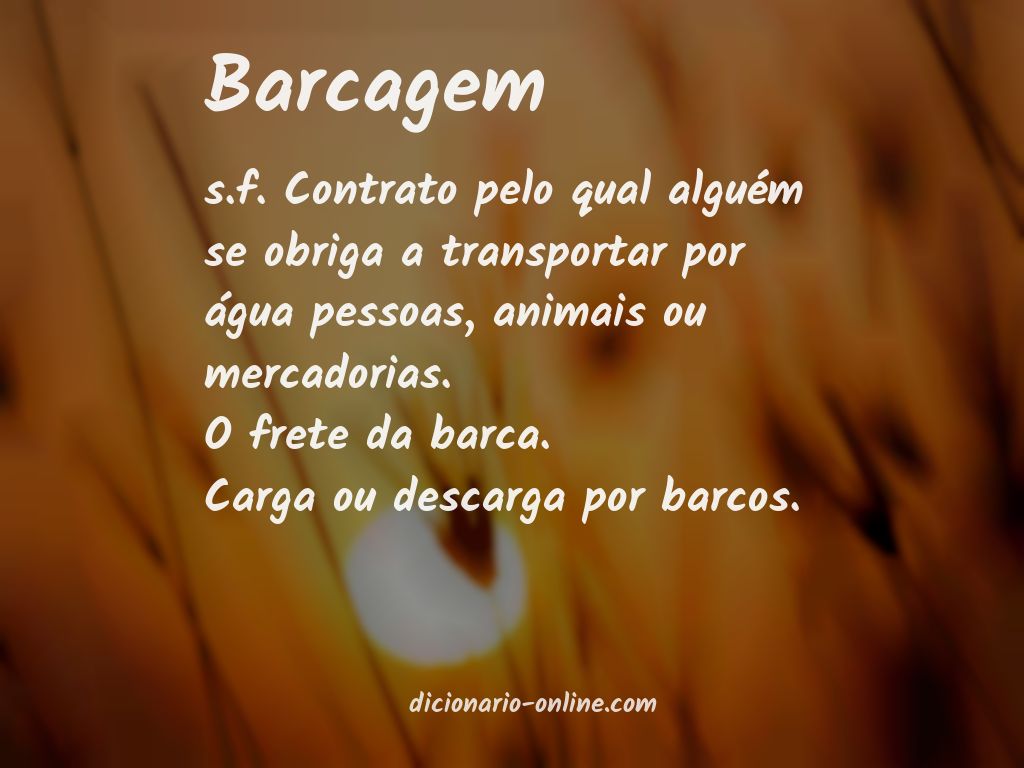 Significado de barcagem