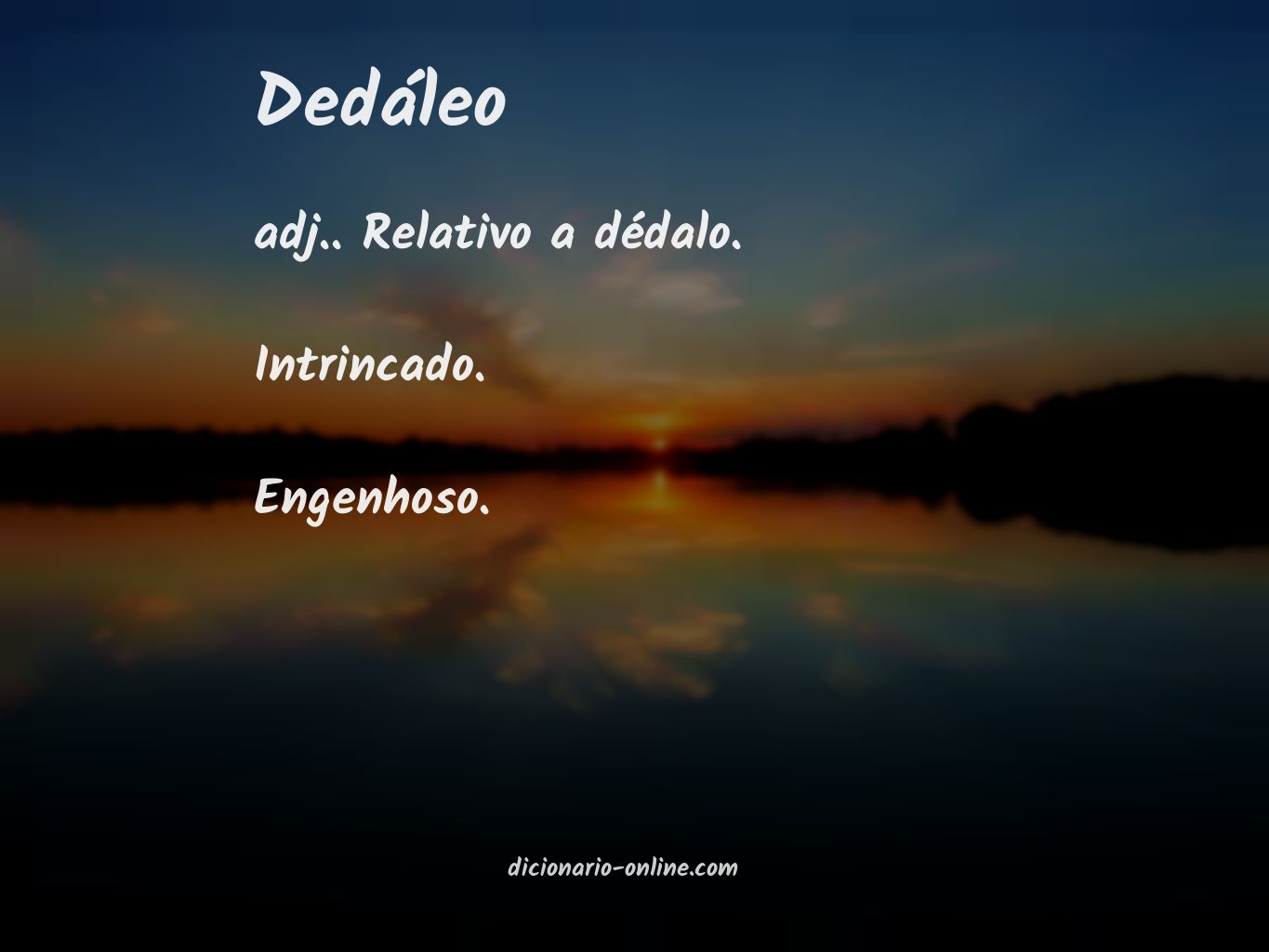 Significado de dedáleo