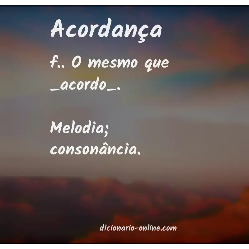 Significado de acordança