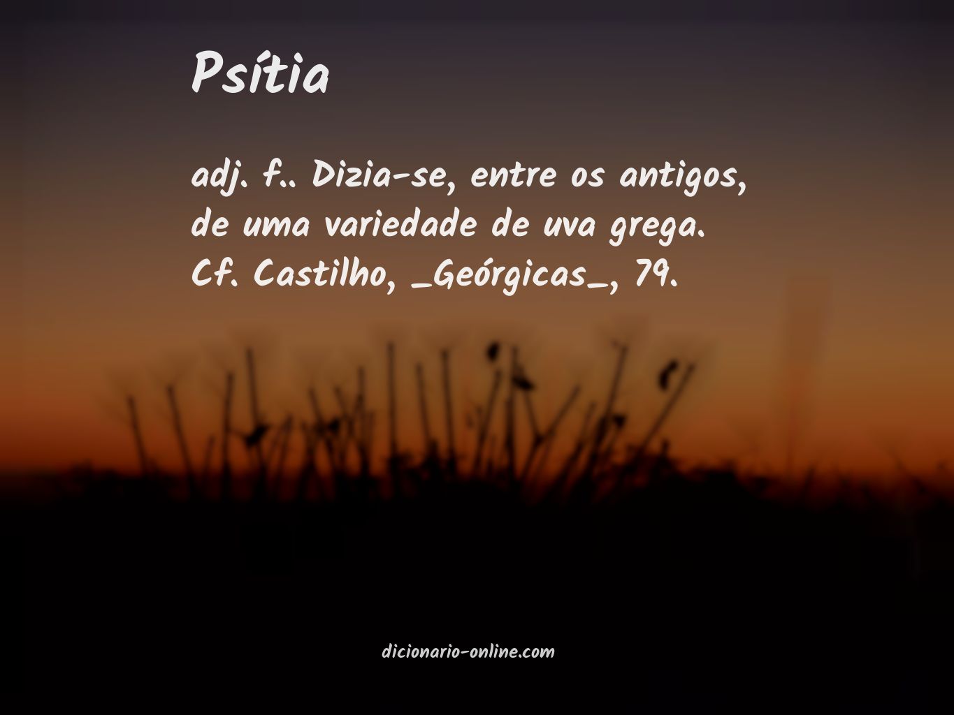 Significado de psítia