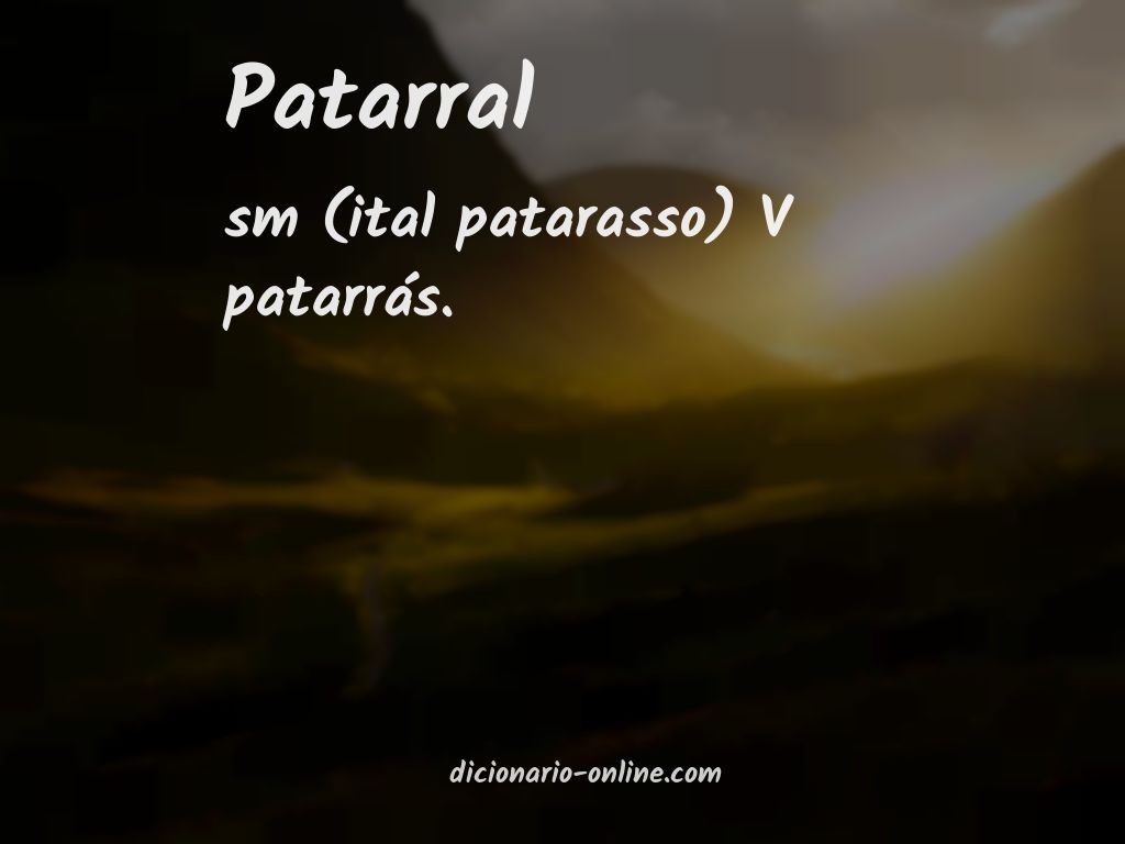 Significado de patarral