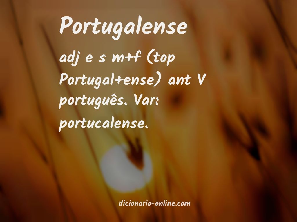Significado de portugalense