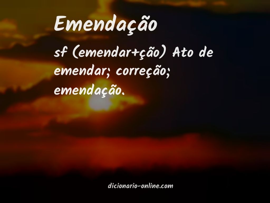 Significado de emendação