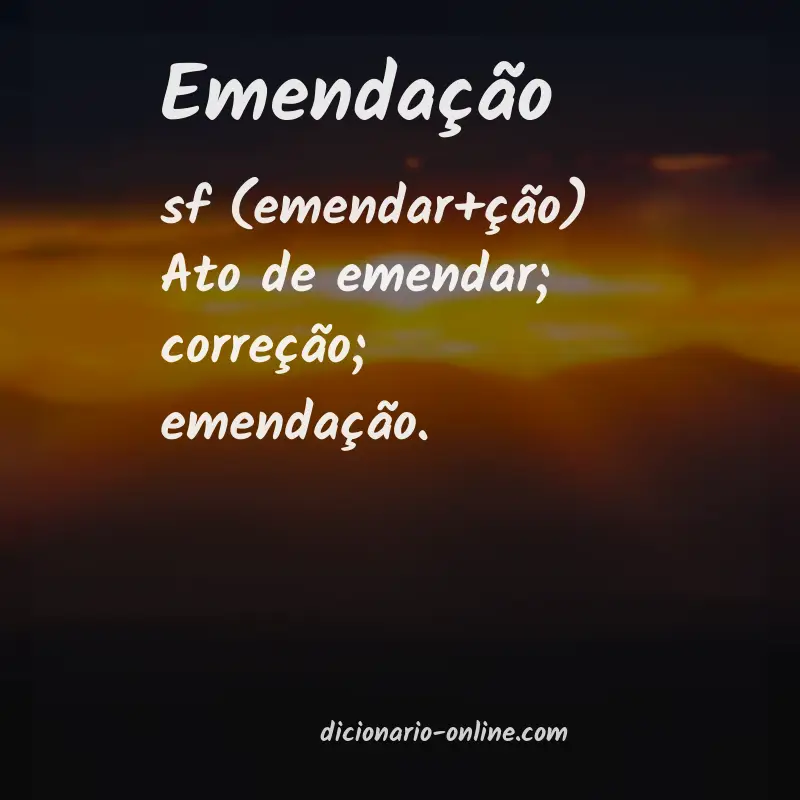 Significado de emendação