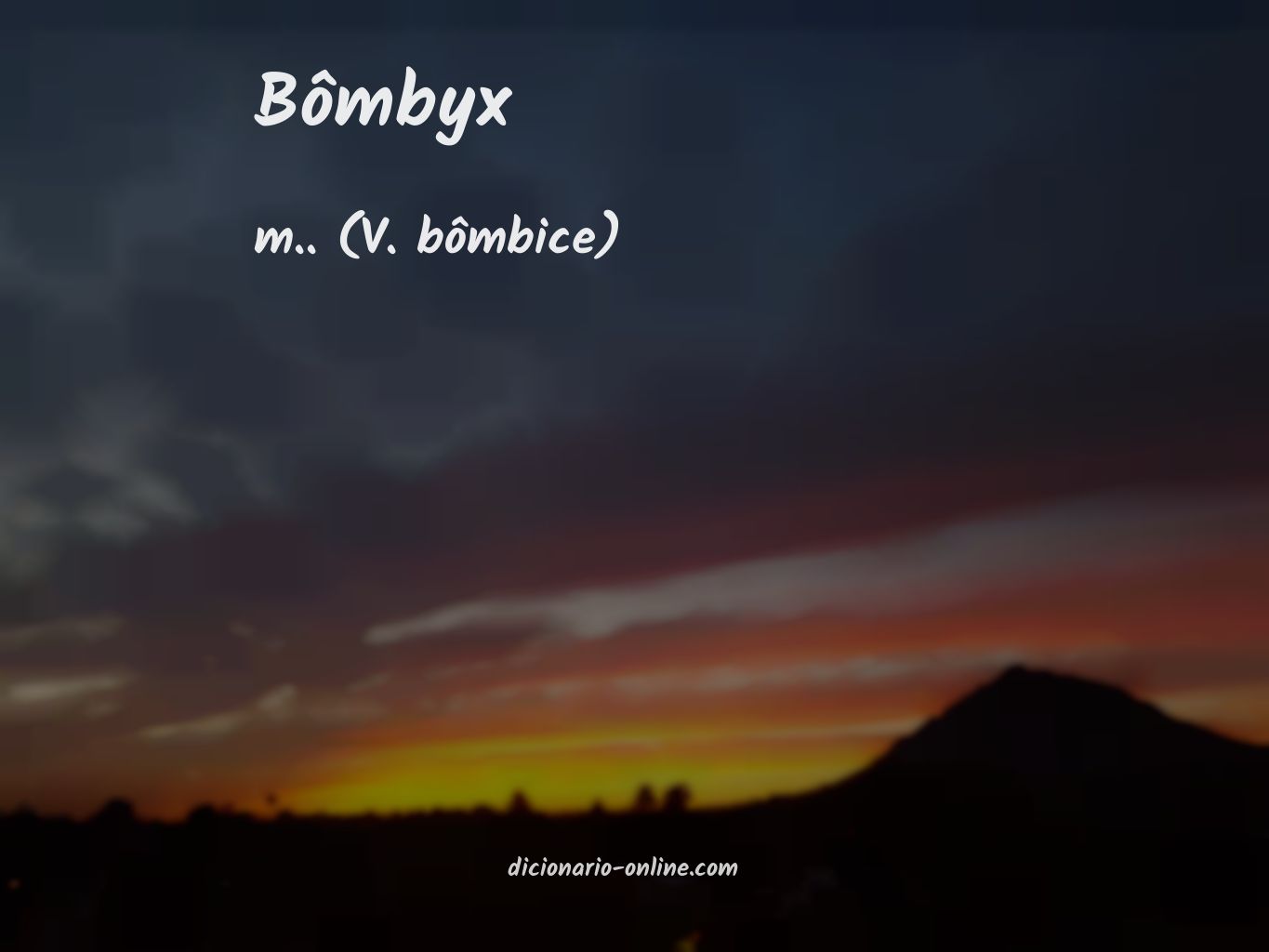 Significado de bômbyx