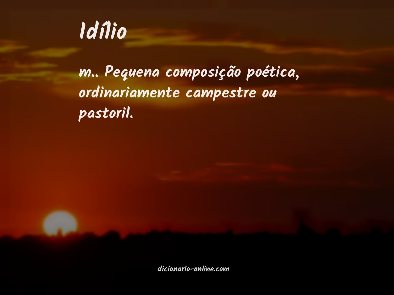 Significado de idílio