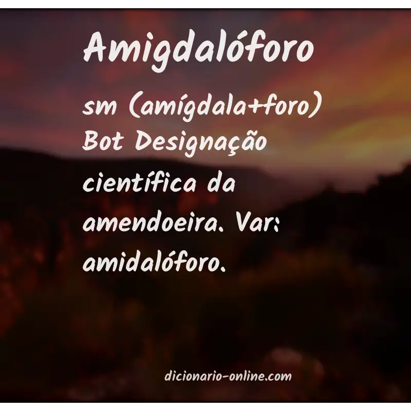 Significado de amigdalóforo