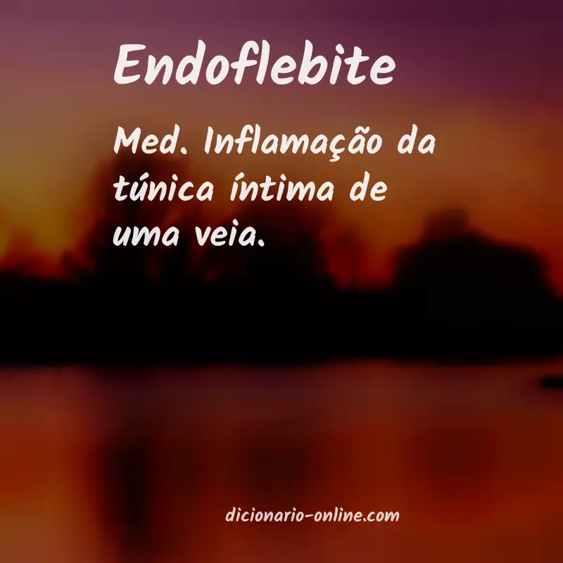 Significado de endoflebite