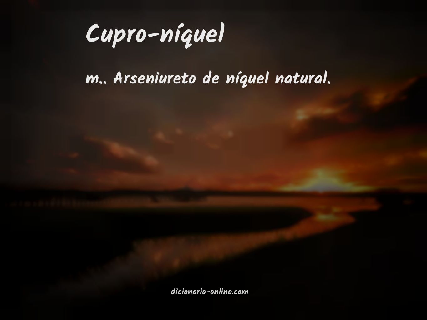 Significado de cupro-níquel