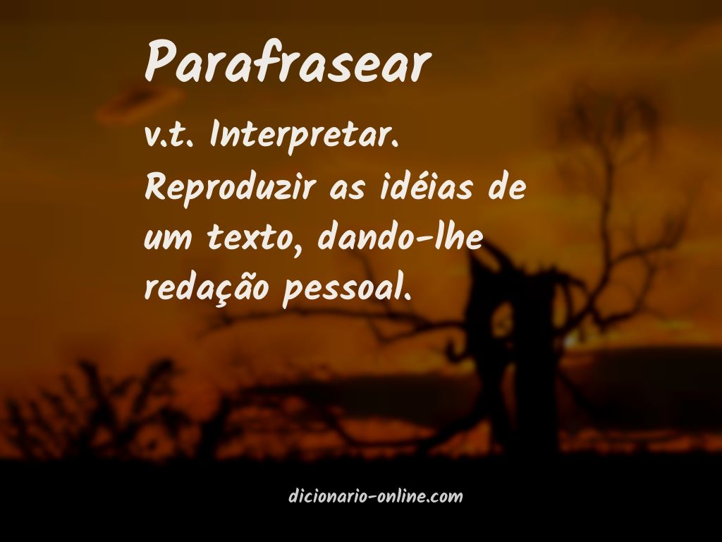 Significado de parafrasear