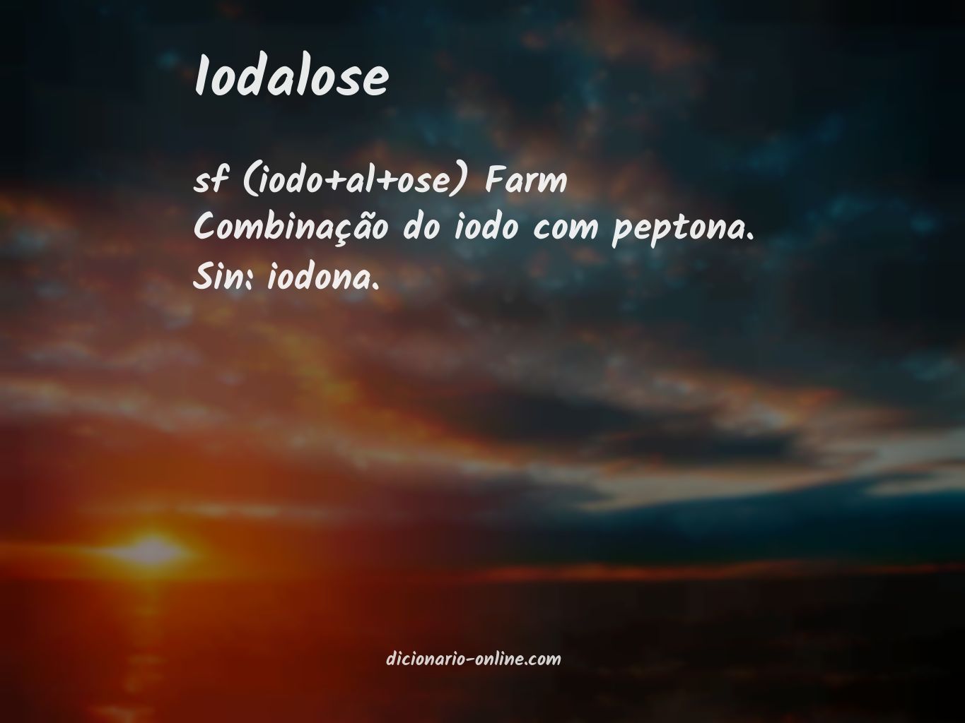 Significado de iodalose