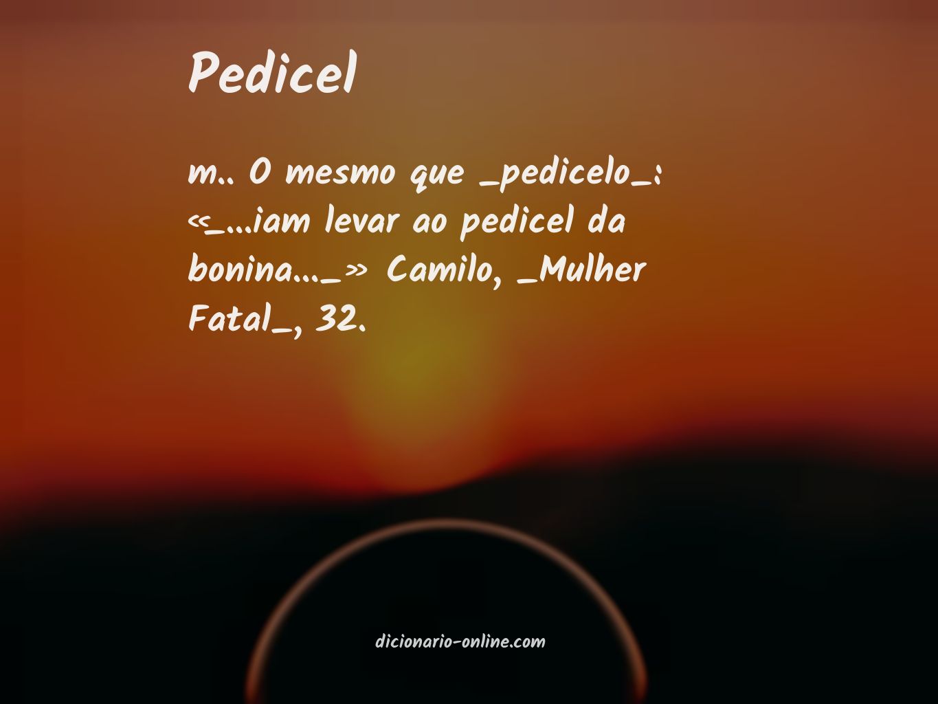 Significado de pedicel