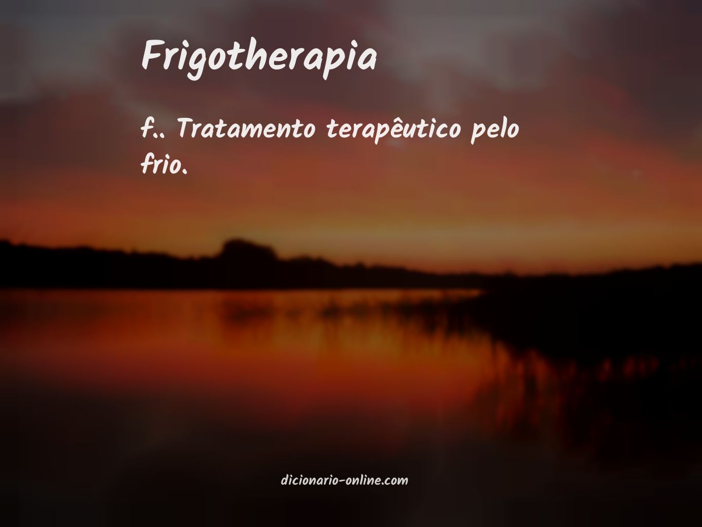 Significado de frigotherapia