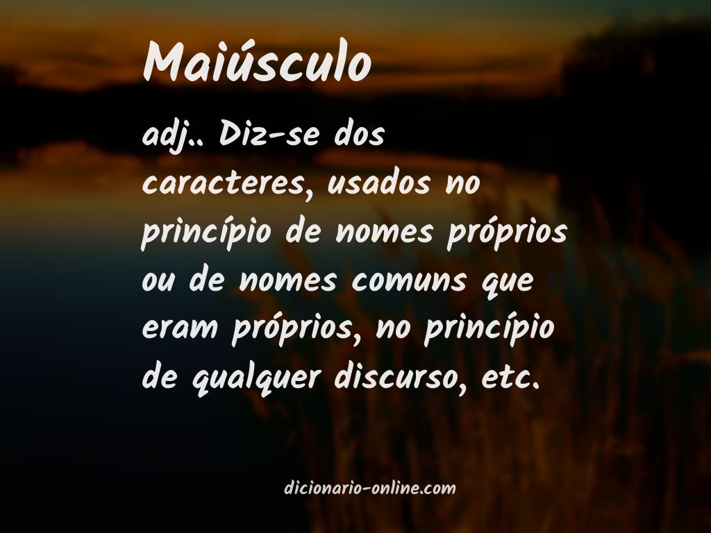 Significado de maiúsculo