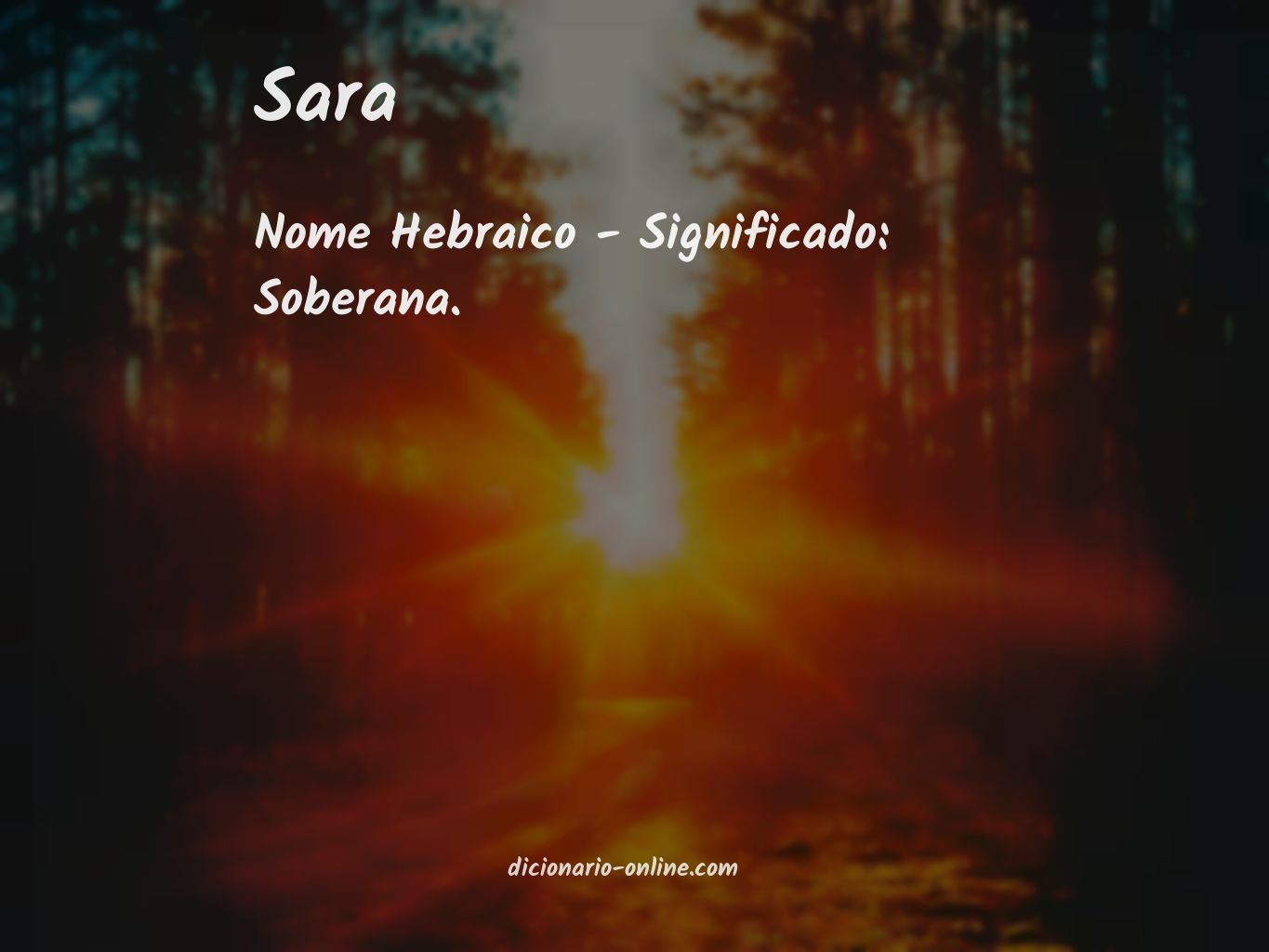 Significado de sara