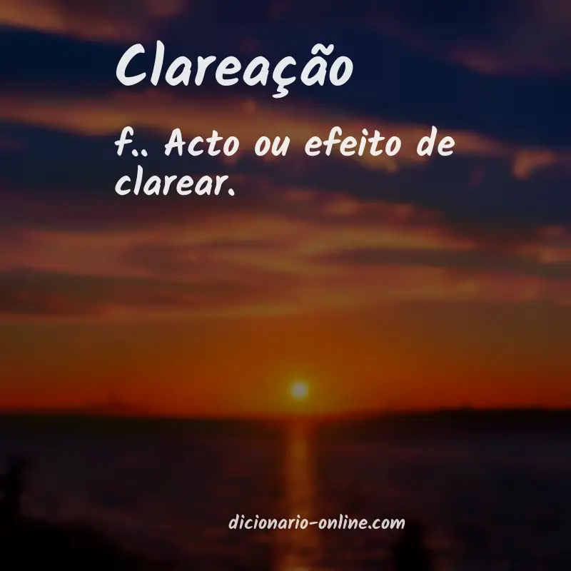 Significado de clareação