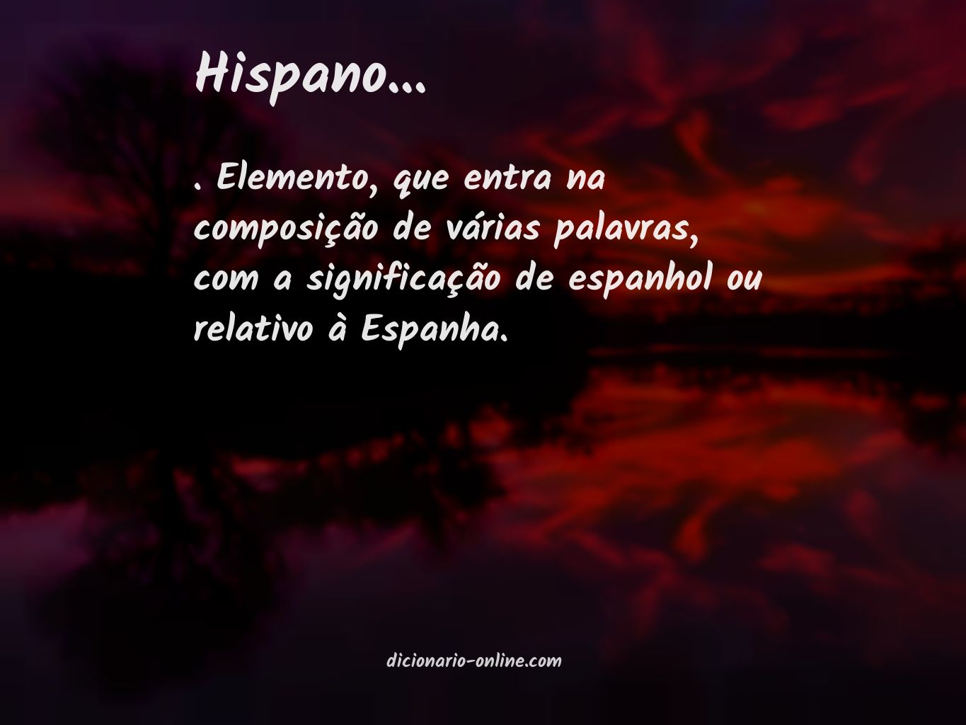 Significado de hispano...