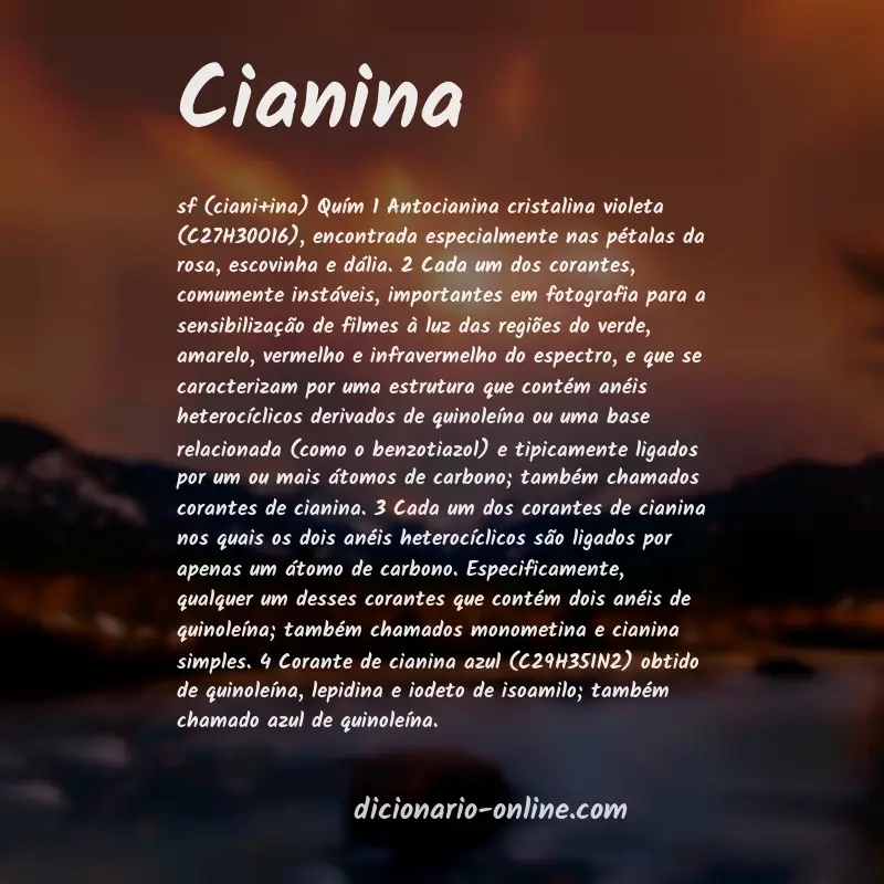Significado de cianina